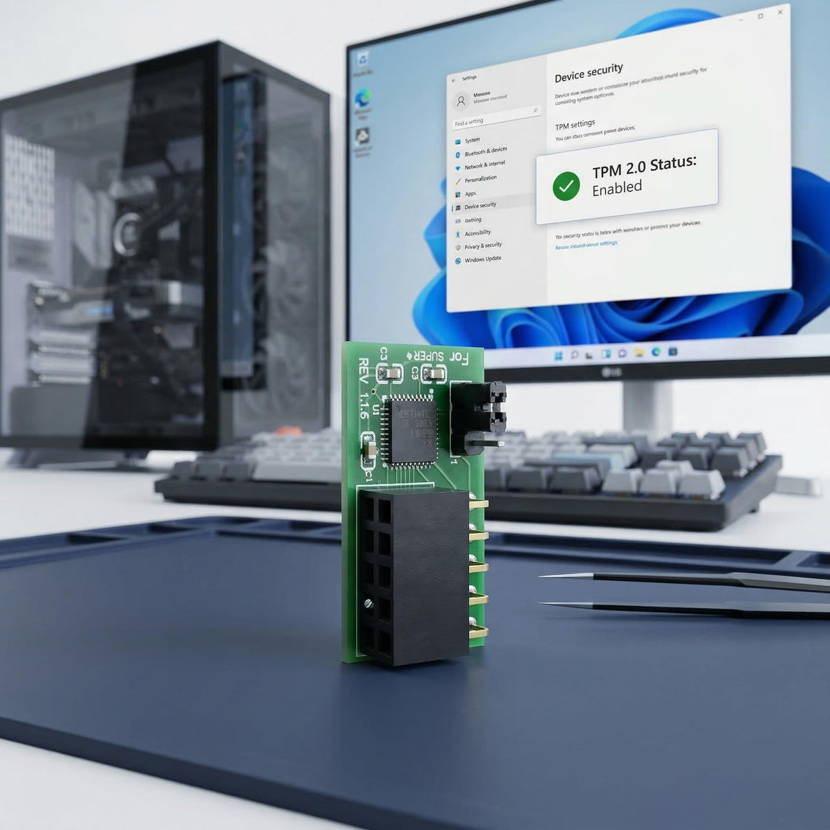EAJONC TPM 2.0 Module for Supermicro, 10-Pin SPI Interface