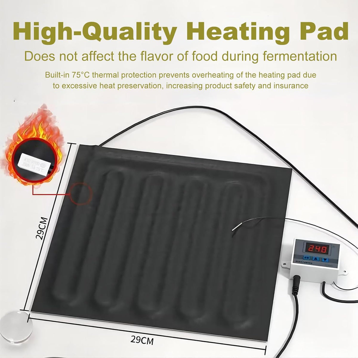 Versatile Dough Proofer with Heater, Bread Pizza Dough Proofing Box Temperature Control Proofing Accessories for