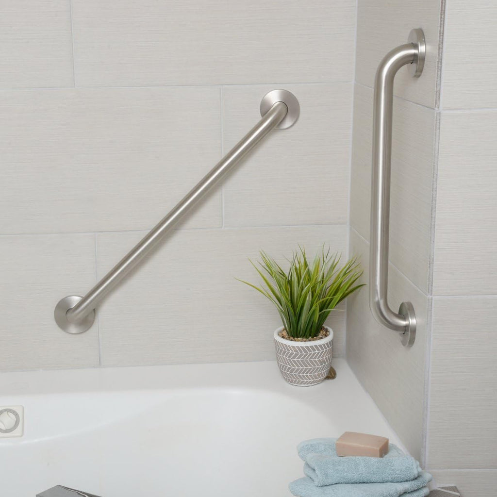 Bathroom Handicap Safety Grab Bar, 24-inch Length, 1.25 Inch Diameter, Shower, 500LBs Capacity, ADA Compliant