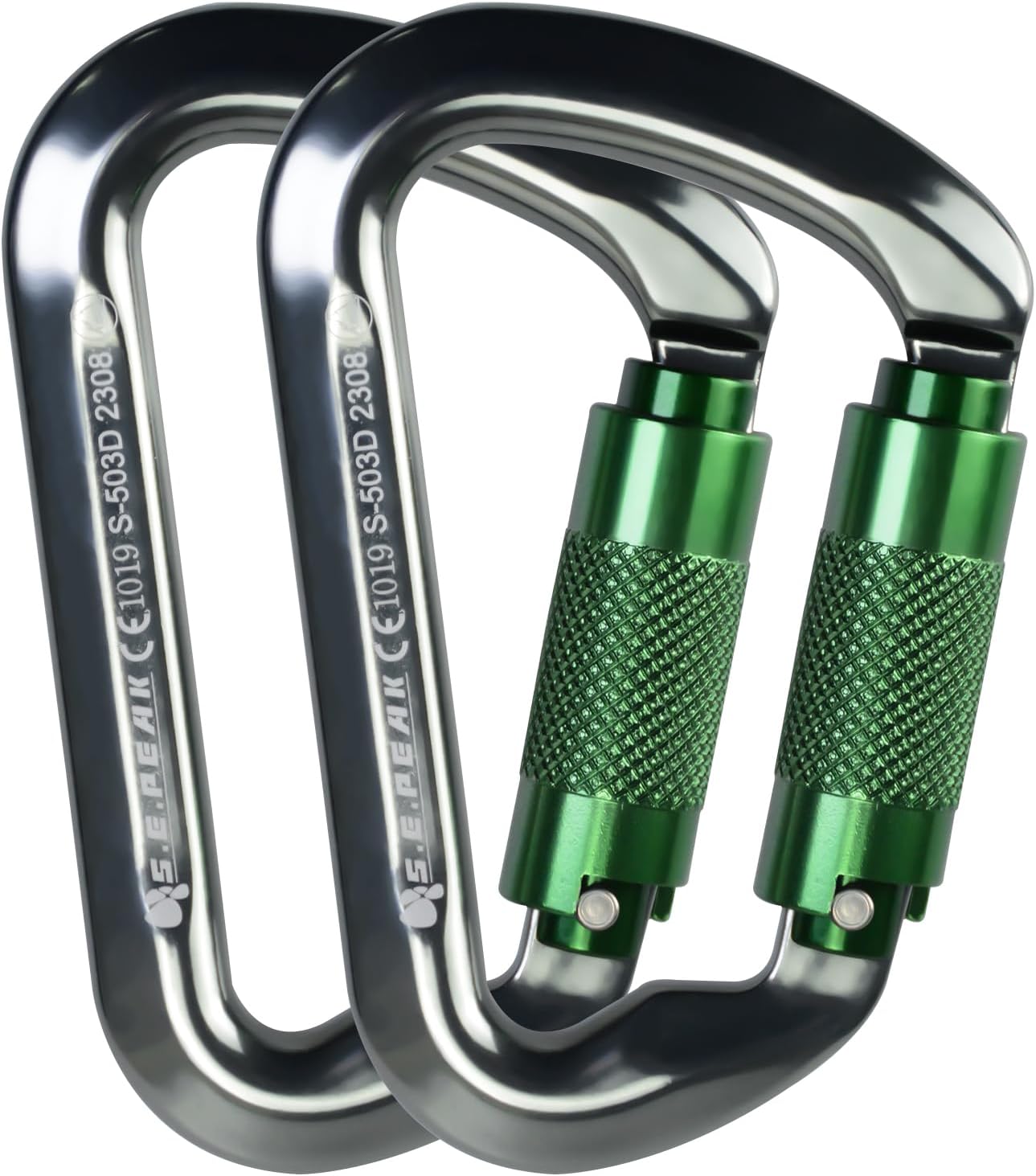 SEPEAK UIAA 30kN Climbing Carabiner Clips, Professional Heavy Duty Twist Locking Carabiners for