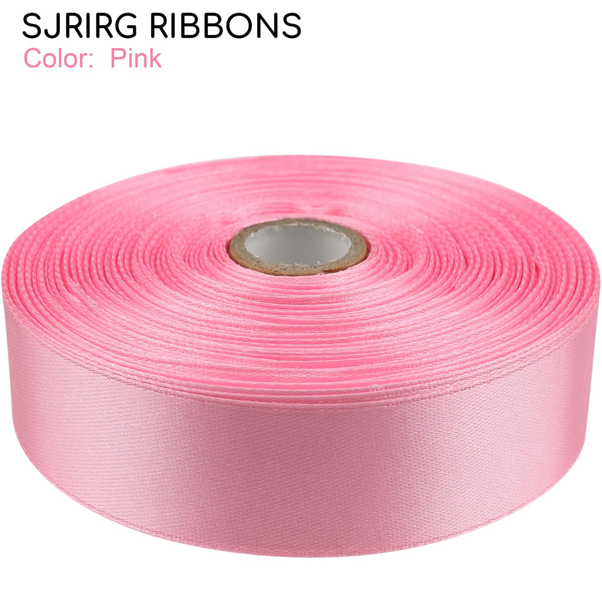 1 Inch Pink Satin Ribbon 50 Yards Single Face Polyester