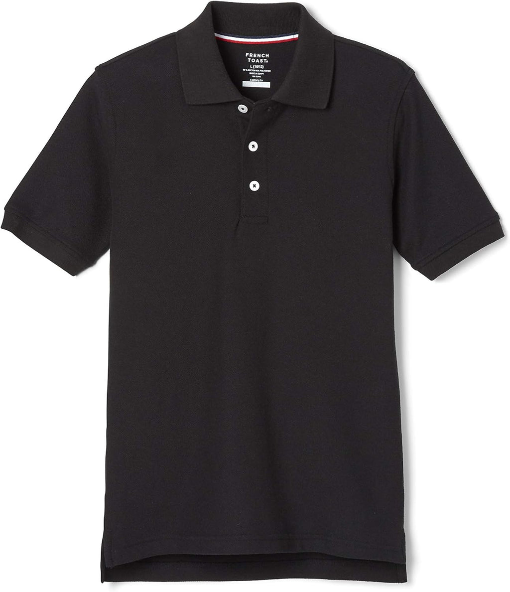 Boys' Short Sleeve Pique Polo Uniform Shirt (Standard & Husky)