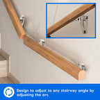 Handrail Bracket for Stairs, Satin Nickel, 6 Pack