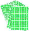 Color Coding Labels,3000 PCS 1/2" x 3/4" Fluorescent Green Rectangular Label