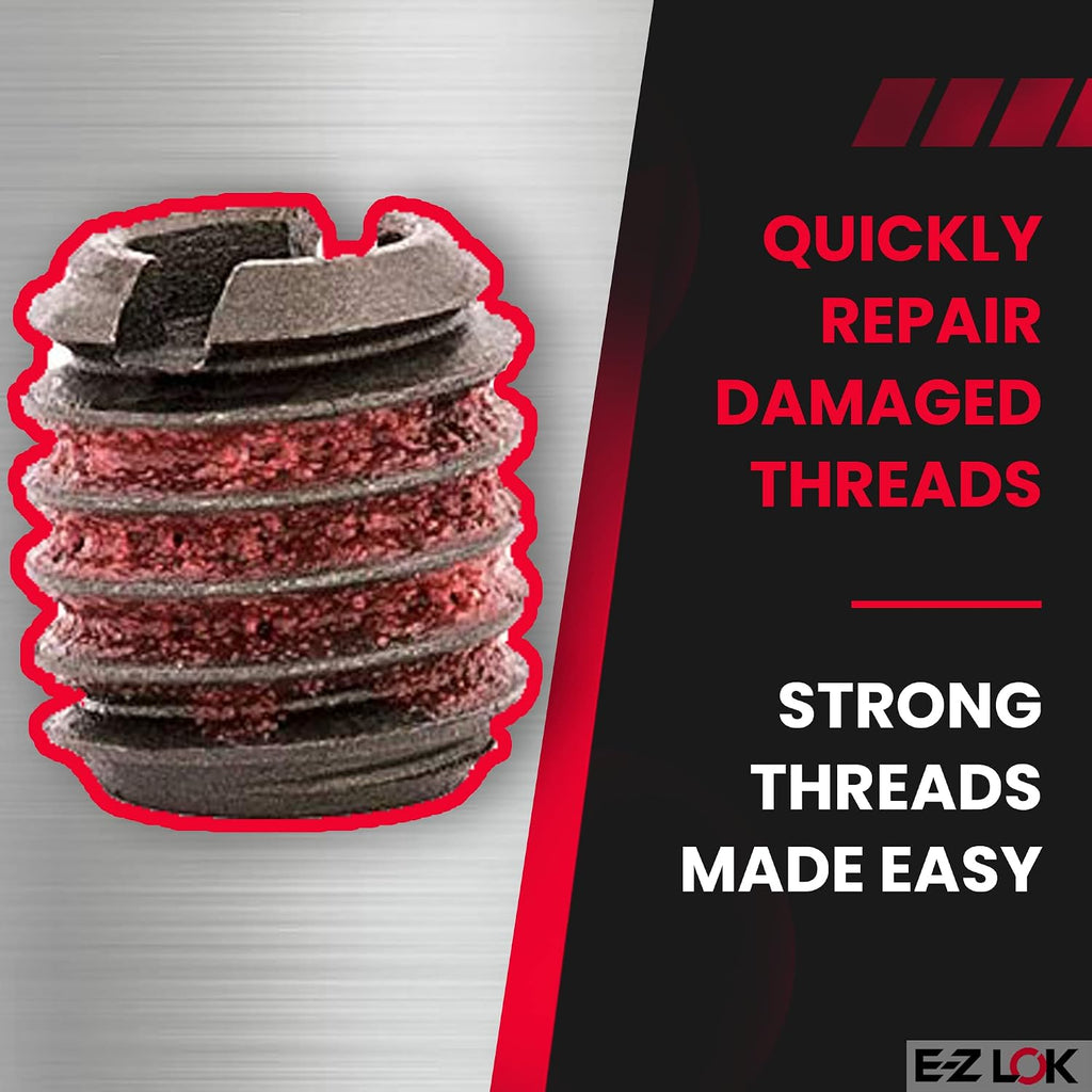 E-Z LOK Thread Insert, 6-32 Internal, 0.25-20 External, 10 ct