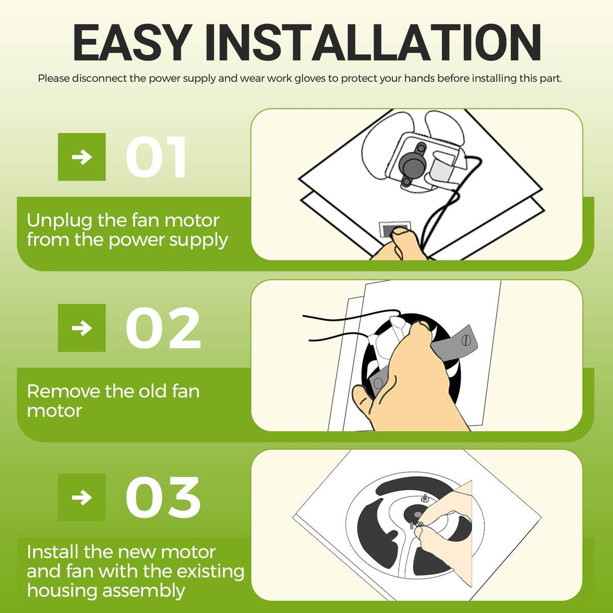 2 Pack Bathroom Fan Motor Replacement for Nu-Tone B-roan Exhaust Fan Motor