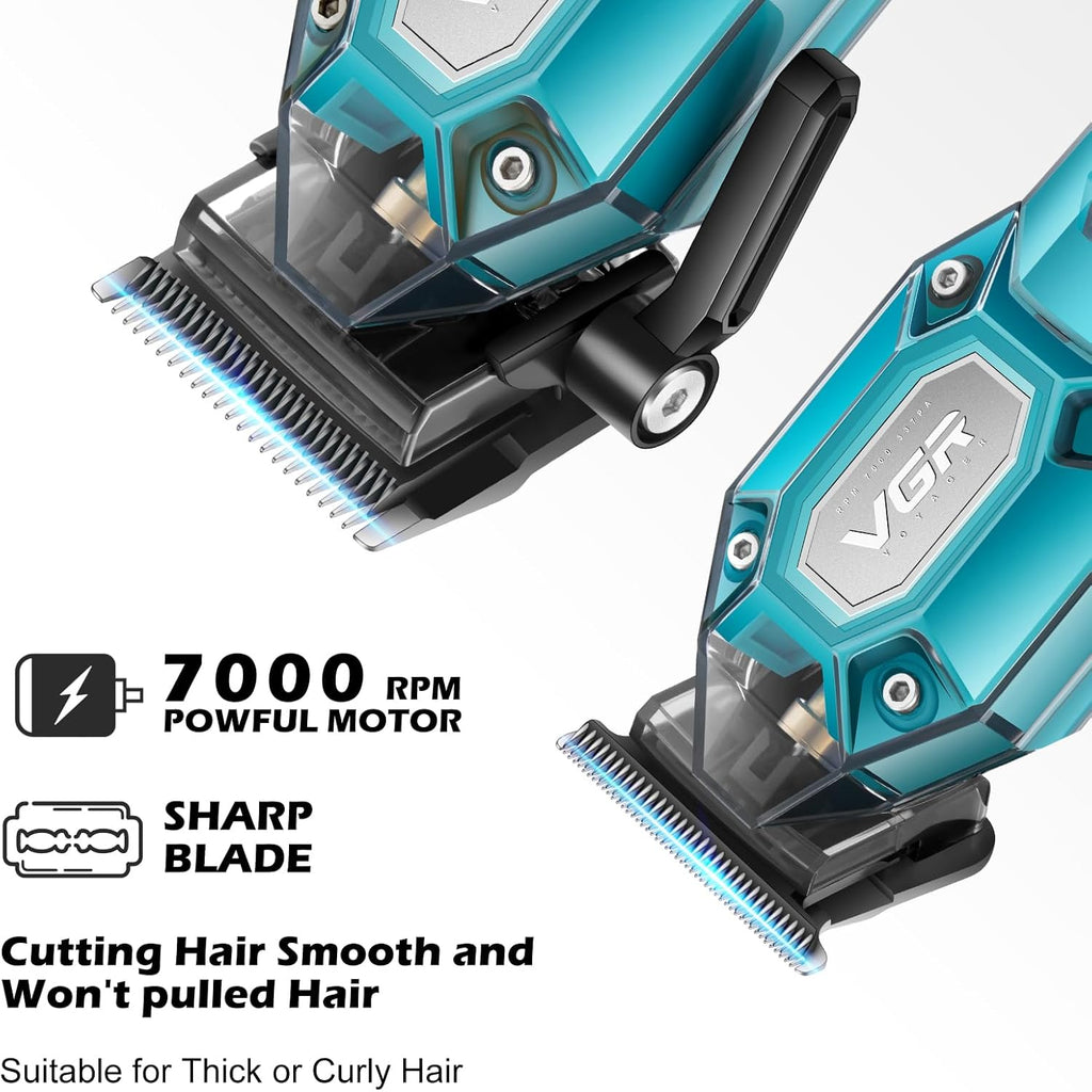 Professional Hair Clippers for Men, Cordless Barber Clippers and Trimmers Set, Mens Hair Cutting Kit with 10 Guide