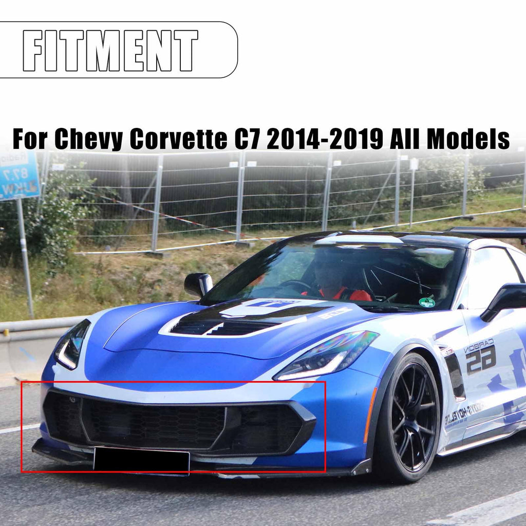 Replacement Front Bumper Mesh Grille for Chevy Corvette C7 2014-2019