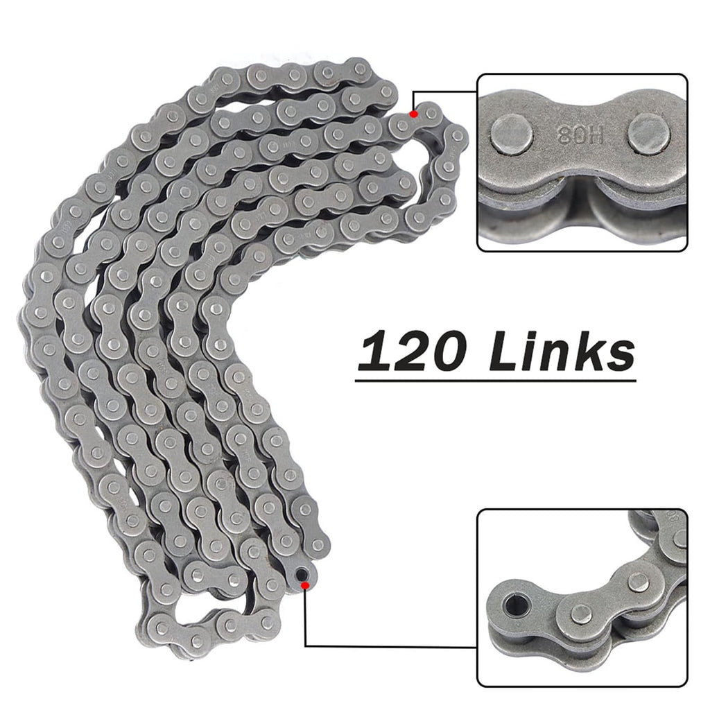 kimllier 80H Roller Chain 10 Feet with 1 Connecting Links
