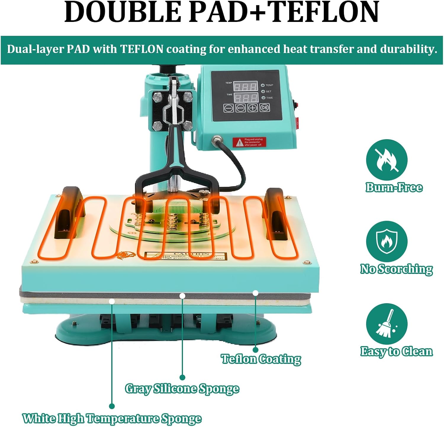 15x15 Inch Heat Press Machine, Digital Sublimation Printer Machine, 360° Rotation Swing Away 8 in 1 Combo Tumbler
