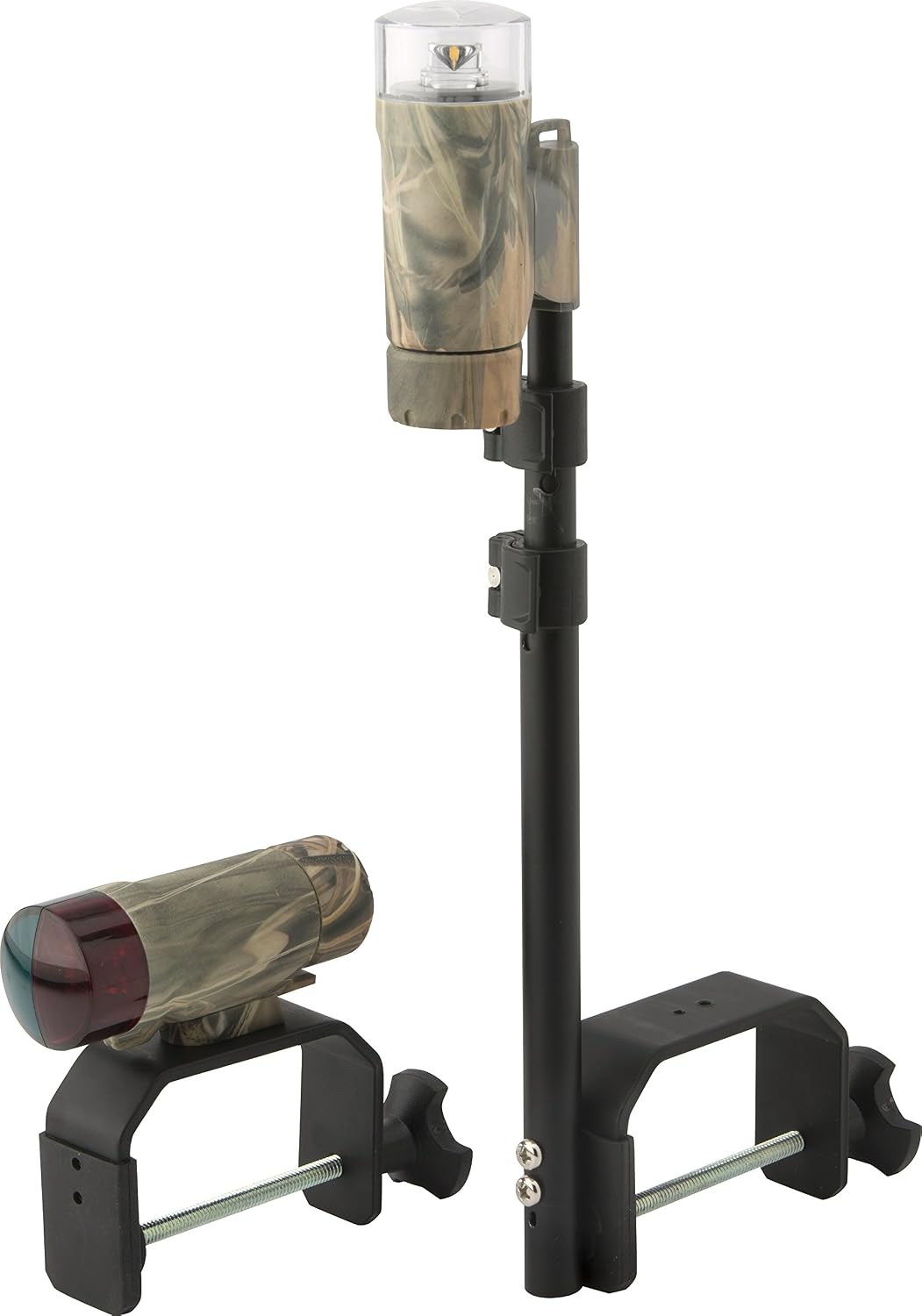 attwood Portable Navigation LED Light Kit, Realtree Max-5 Camouflage, Clamp-on or Deck Mount with Threaded Pole Stern, 14191-7