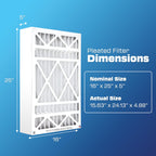 16x25x5 Air Filter MERV 11 Advanced Allergen (3-Pack)
