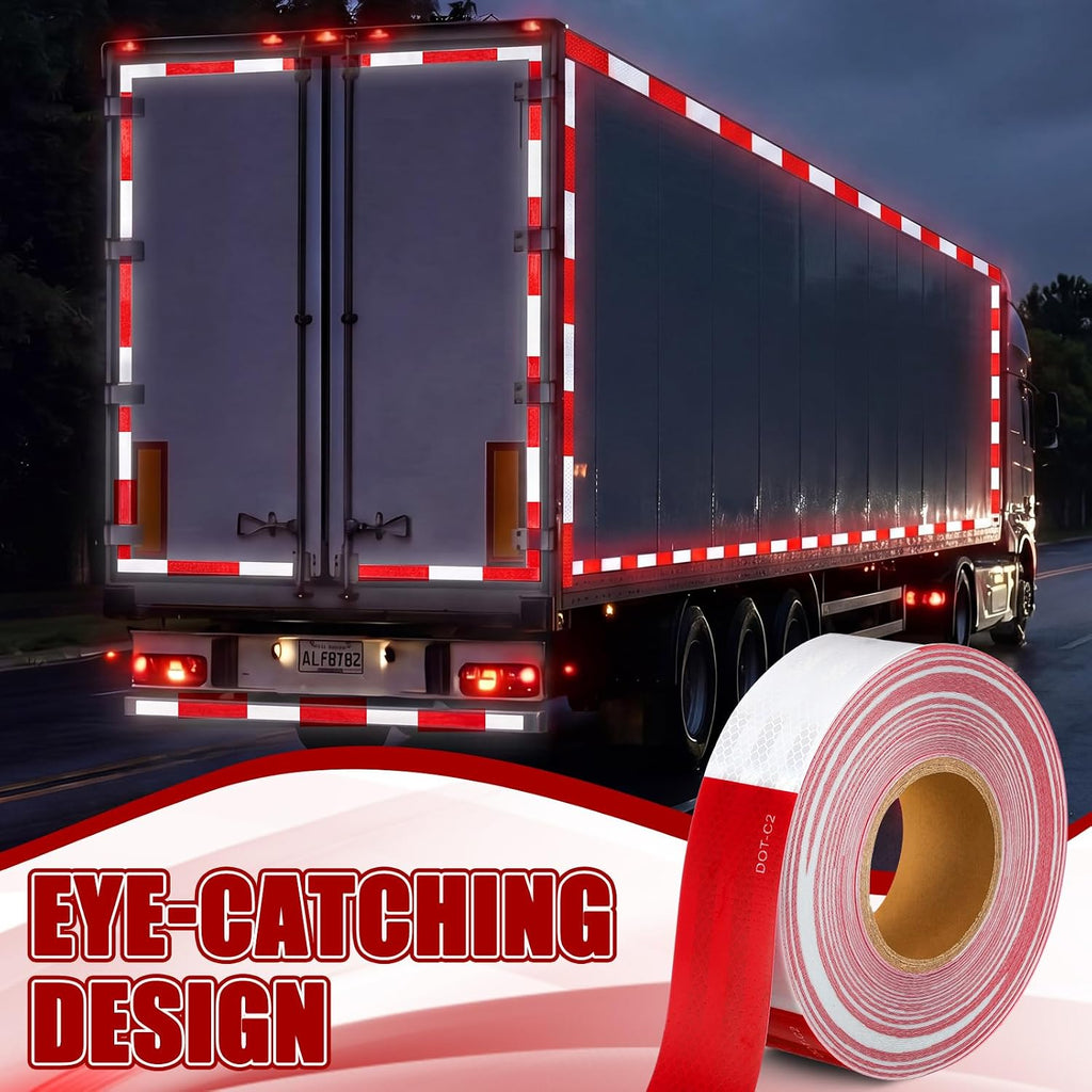 2" x150' DOT-C2 Reflective Tape, 11" Red/7" White