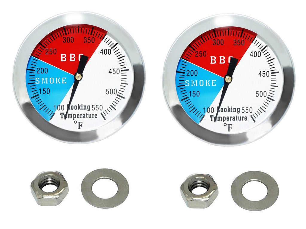 2 Inch BBQ Thermometer Gauge 2 Pack Smoker Temperature Gauge for Grill Pit