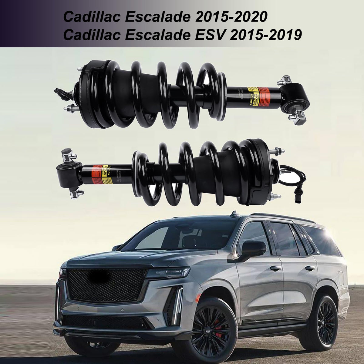 Front Shock Absorber Struts with Electric Replacement for Cadillac Escalade
