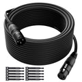 XLR Cable Microphone Cable 25 Feet,Elecan Heavy Duty Balanced XLR Speaker Cable (From 25-200FT) 3-Pin Shielded Male