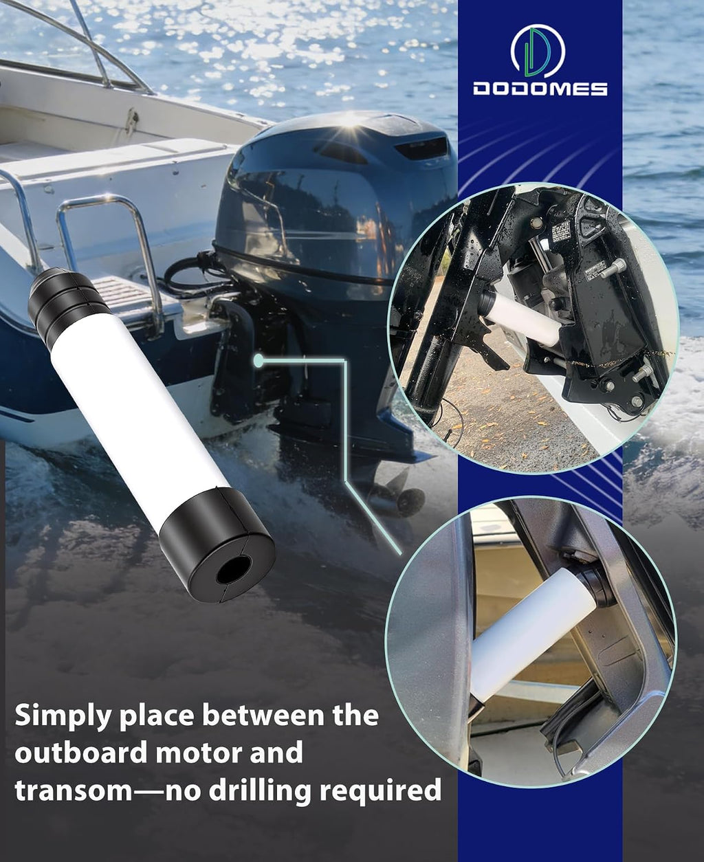 2PCS Boat Transom Saver Wedge for Outboard Motor Trailering Support