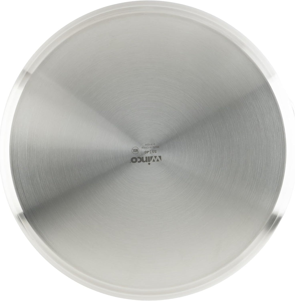 Winware SST-40 Stainless Steel 40 Quart Stock Pot with Cover | Dishwasher safe, Tri-ply heating for even cooking