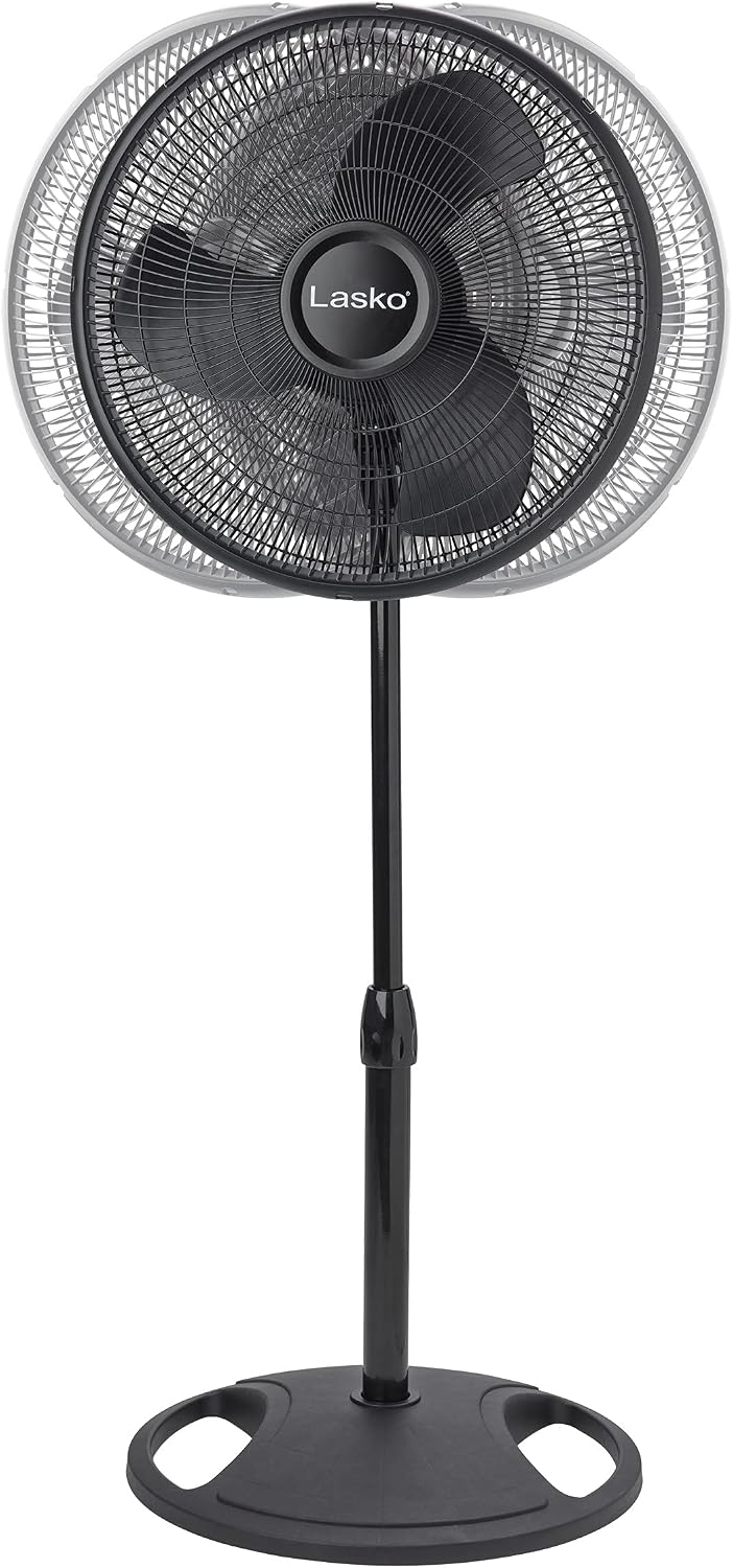 Lasko Oscillating Standing Pedestal Fan - 16” - 2521 - Black