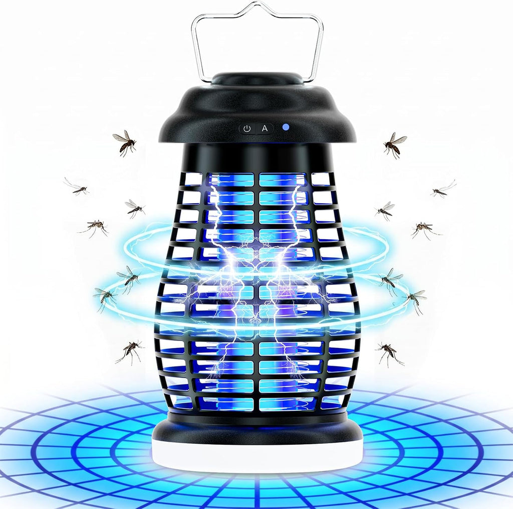 Cordless Bug Zapper Outdoor, 4200V Electric Mosquito Zapper, Fly Trap, Rechargeable Portable Fly Zapper, Waterproof