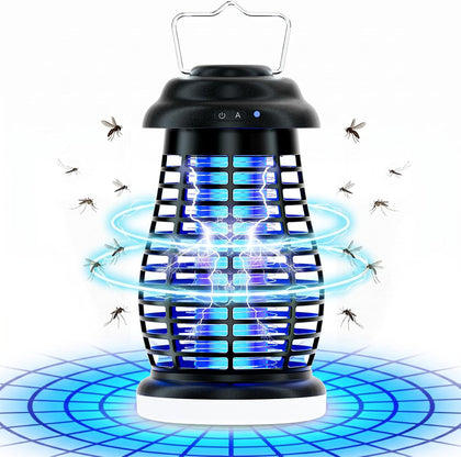 Cordless Bug Zapper Outdoor, 4200V Electric Mosquito Zapper, Fly Trap, Rechargeable Portable Fly Zapper, Waterproof