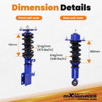 Coilovers for Toyota Corolla E130 2003-2008