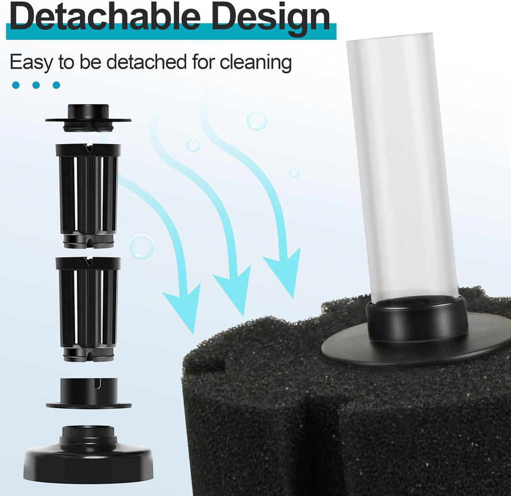 Large Aquarium Bio Sponge Filter, Fits Aquarium Tanks Up to 60 Gallons
