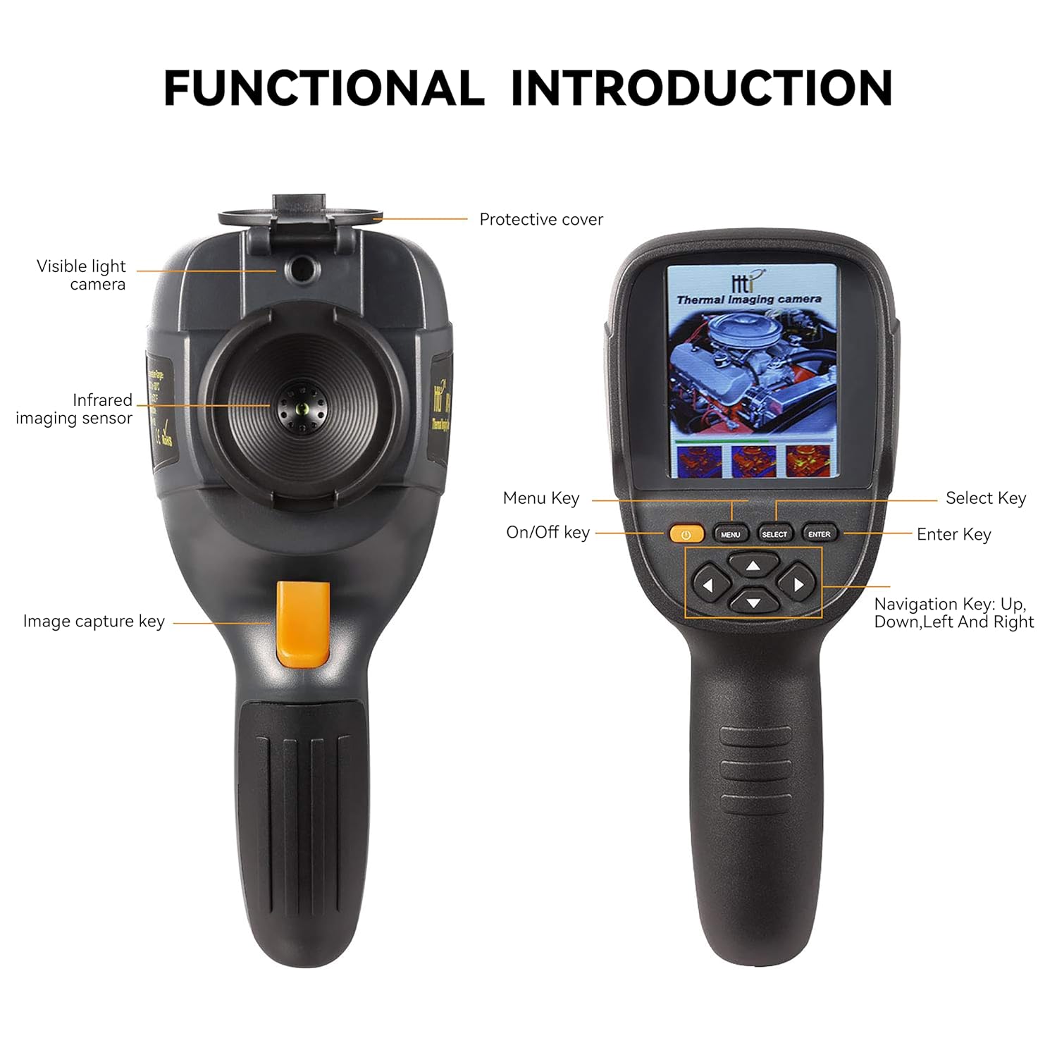 Higher Resolution 320 x 240 IR Infrared Thermal Imaging Camera. Model HTI-19 with Improved 300,000 Pixels, Sharp