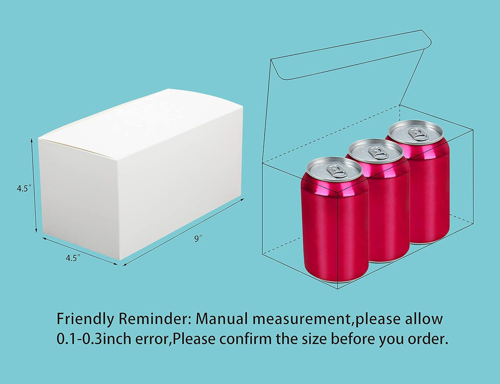 White Gift Boxes with Lids, 24 Pack, 9x4.5x4.5 IN
