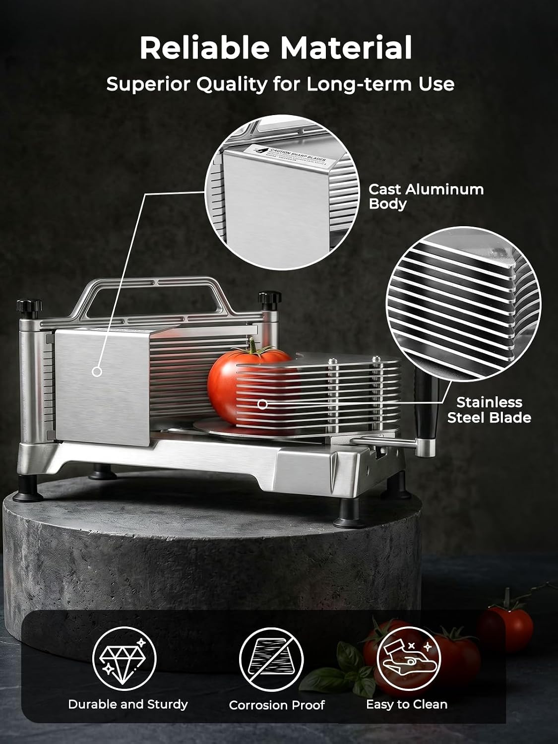 Commercial Tomato Slicer Manual Stainless Steel Food Slicer