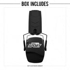 Defy Slim Passive Earmuffs, Ear Protection for Shooting (Black)