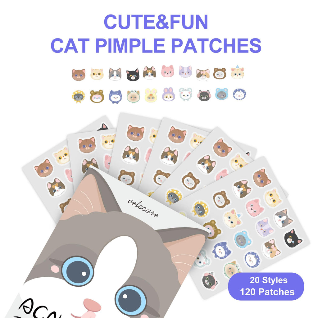 Cute Hydrocolloid Pimple Patches 20 Styles (120 Count)
