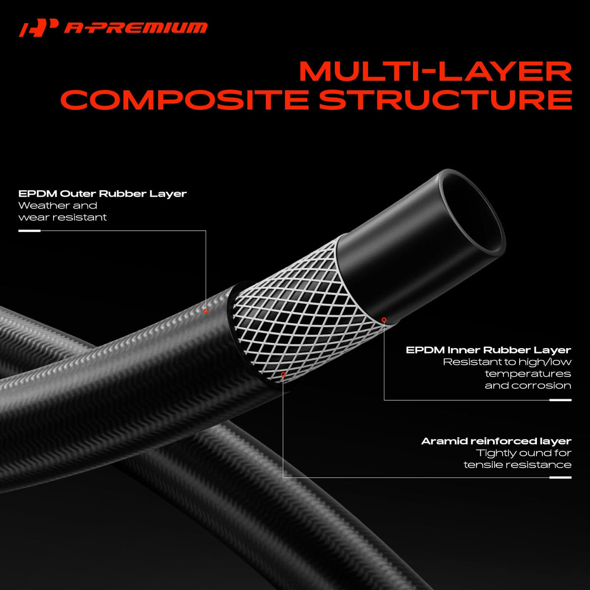 A-Premium Upper Engine Radiator Coolant Hose Compatible with Acura