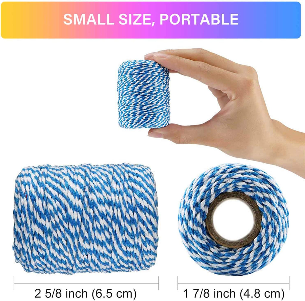 Colorful Bakers Twine, 15 Rolls Cotton String, 2mm 3 Strands