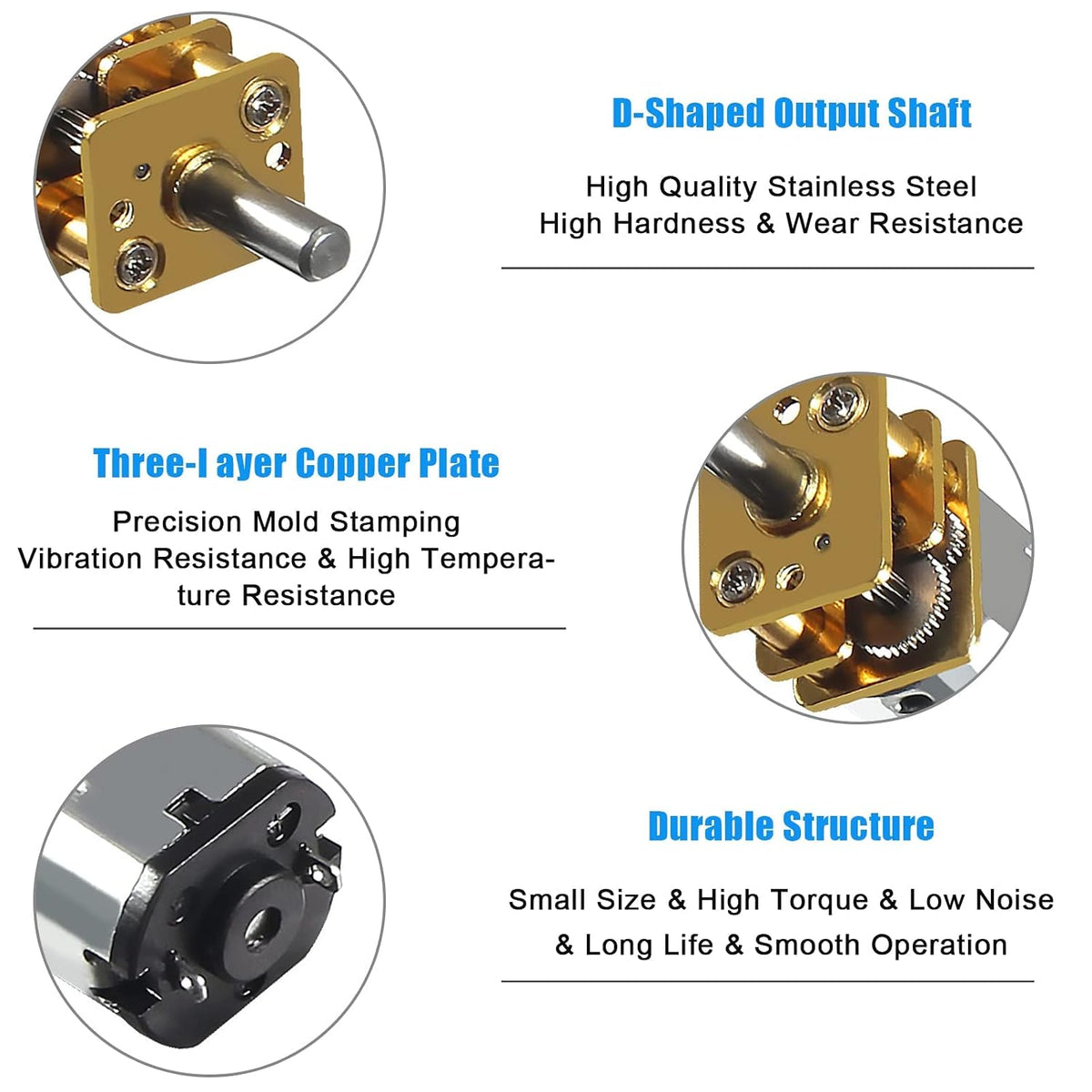 2PCS DC 6V 100RPM N20 Gear Motor High Torque Electric Micro Speed Reduction Geared Motor