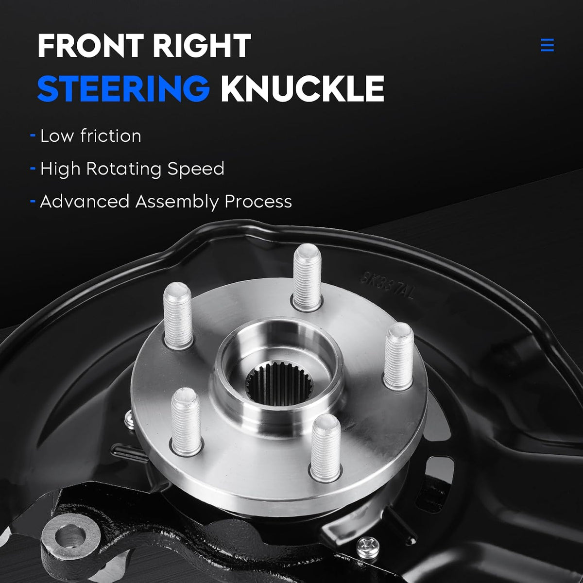 Front Right Side Steering Knuckle & Wheel Bearing Hub Assembly Compatible with Toyota Corolla 2009-2013 1.8L 2.4L, for Matrix 2009-2013 1.8L, Replace for 698-380 698380 510070, Passenger Side