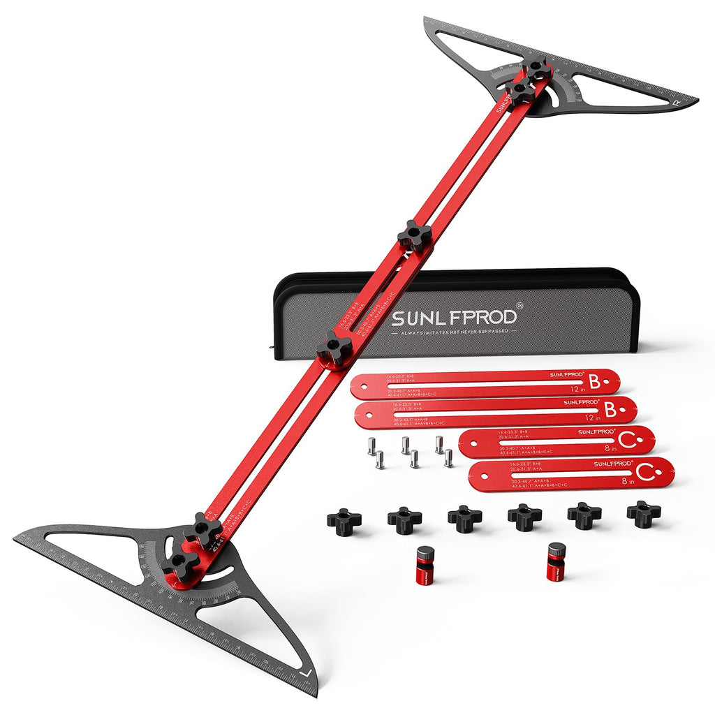 Stair Tread Template Tool - Dual Solid Nut Locking Stair Tread Tool Jig