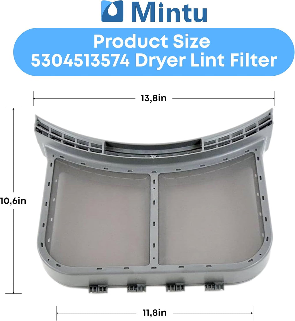5304513574 Dryer Lint Filter Screen Replacement Filter Trap Compatible with Electrolux and Frigidaire EFME627UIW2 EFME427UIW2 ELFE763CBW0 ELFE763CBT0 EFMC627UIW0 EFME527UIW1 EFME627UIW0 Dryer