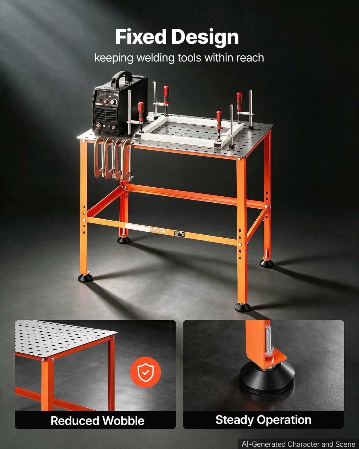 Upgraded Welding Table 36" x 24" Welding Workbench 800LBS Capacity