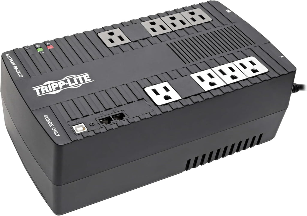 Eaton Tripp Lite AVR550U 550VA UPS 300W Battery Backup Surge Protector AVR | 8 Outlets, Replaceable Battery, 5ft