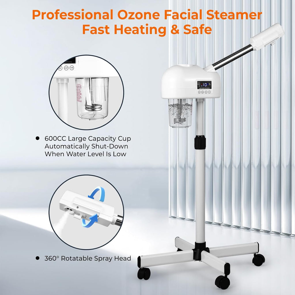 Professional Facial Steamer for Estheticians, Hot Mist & Timer Function, Vaporizador Facial Professional Steamer On