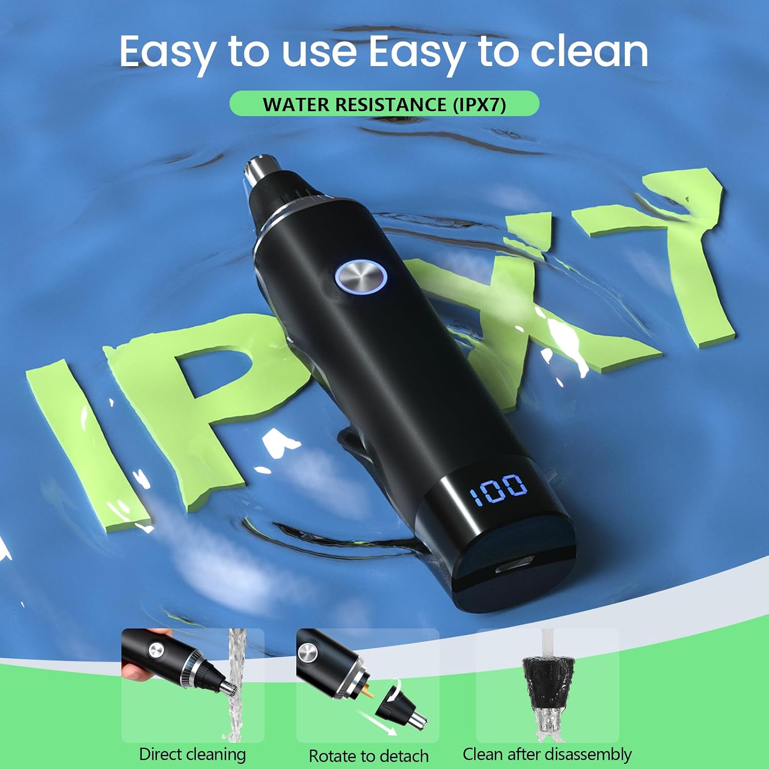 Ear and Nose Hair Trimmer for Men Women, 2026 Professional Painless USB Rechargeable Eyebrow & Facial Hair Trimmer