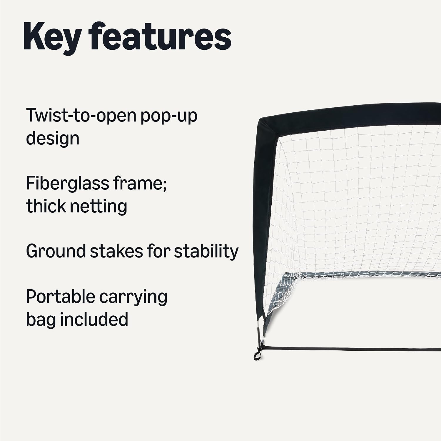 Portable Pop Up Soccer Goal Net for Backyard Training