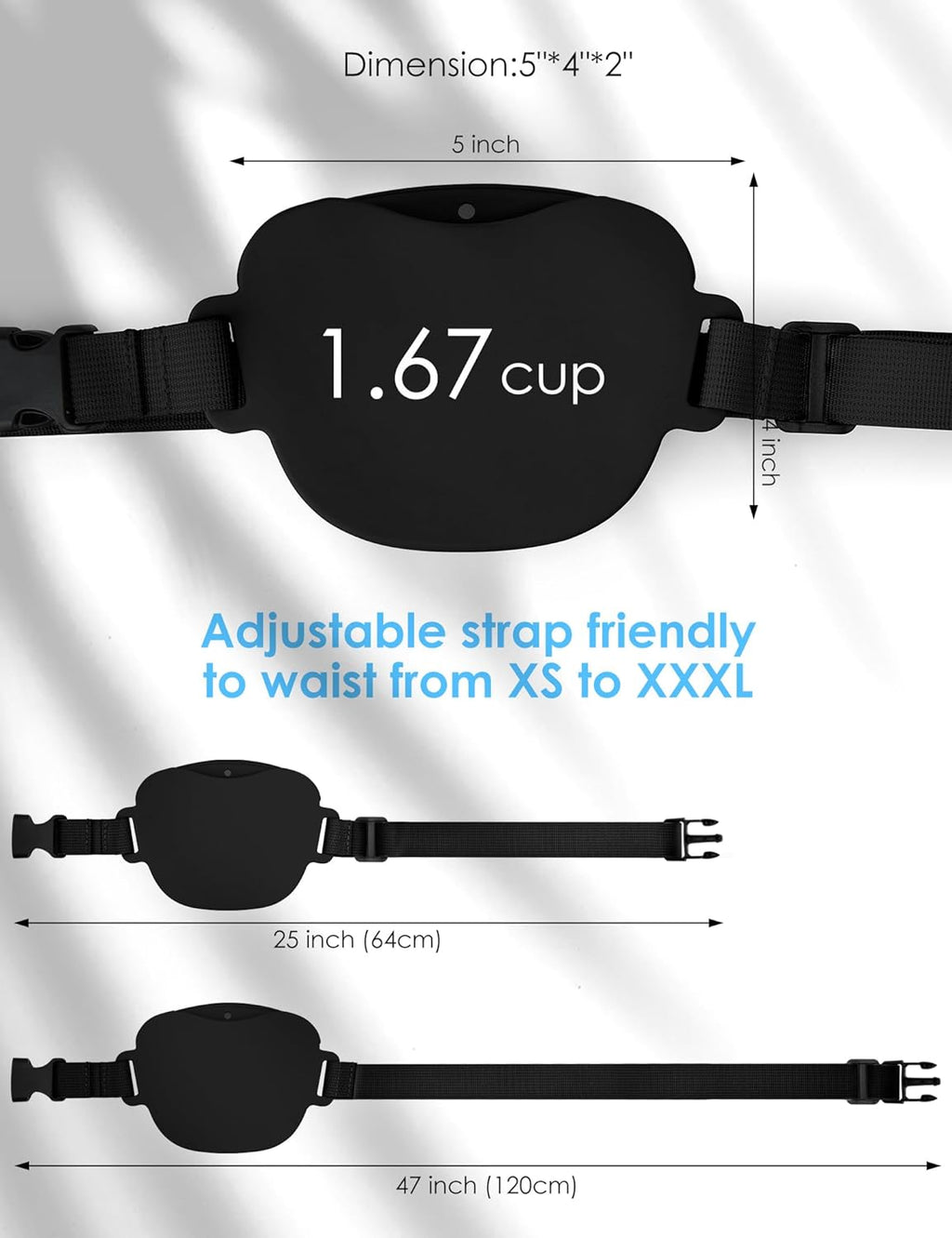 Dog Treat Pouch with Training Clicker, Upgrade Stronger Magnetic Closure to Avoid Spilling, 1.67 Cup Silicone Treat