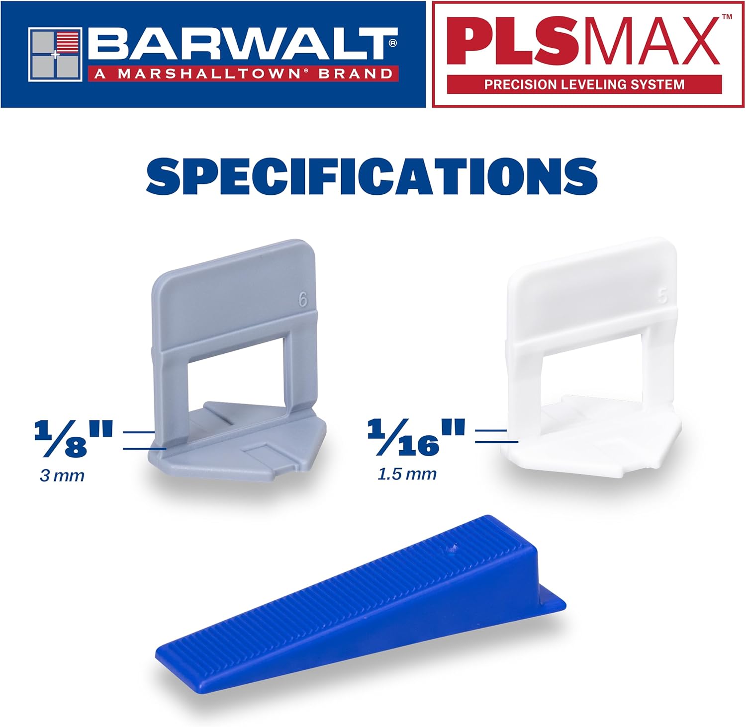 PLS Max 1/8 Inch Tile Leveling System, Tile Spacer Base