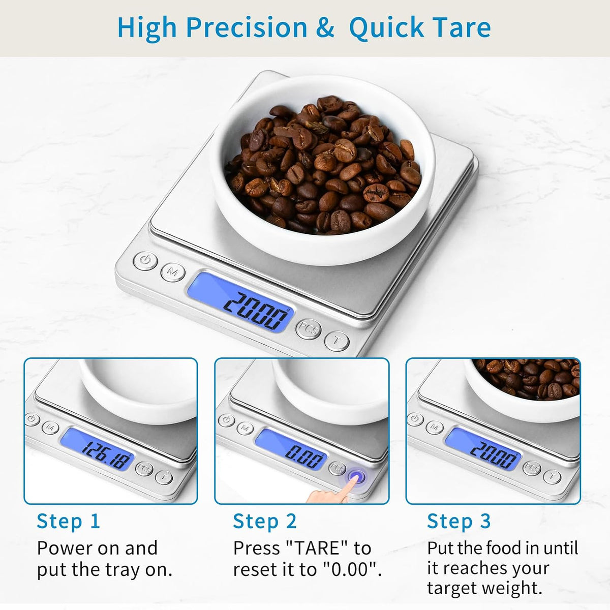 Digital Gram Scale 500g 0.01g Food Scale Kitchen High Precision
