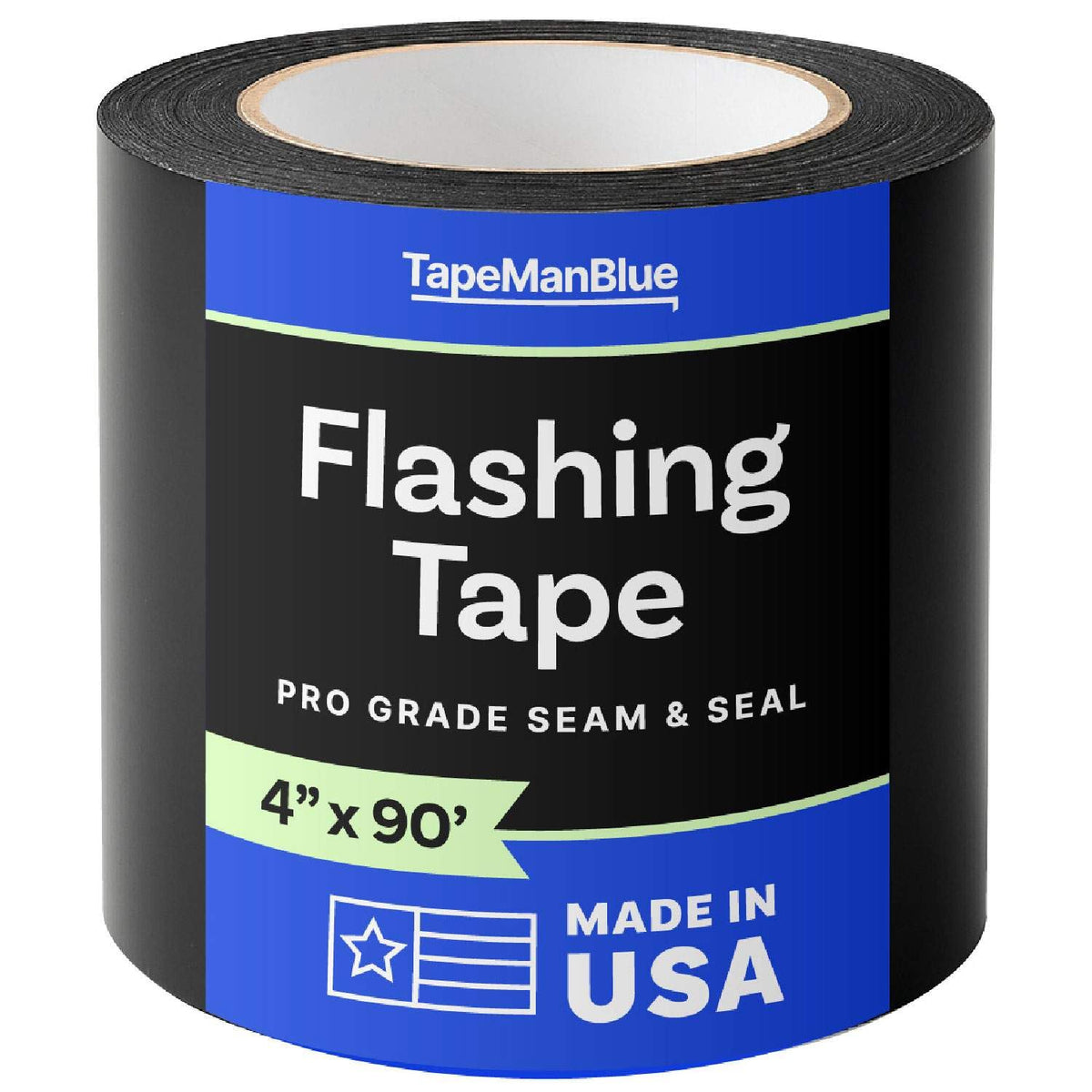 Flashing Tape for Windows and Doors, 4 in x 90 ft Roll, Made in USA, Black Self-Adhesive Flashing Tape Waterproof, UV