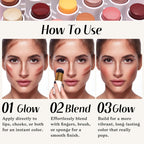 Face Sticks Trio, Blush, Highlighter & Contour Stick for Face Makeup