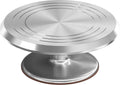 12 Inch Silver Aluminum Alloy Revolving Cake Stand