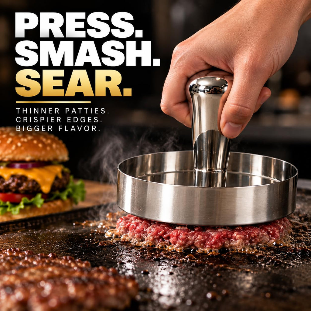 Stainless Steel Burger Press with Patty Ring